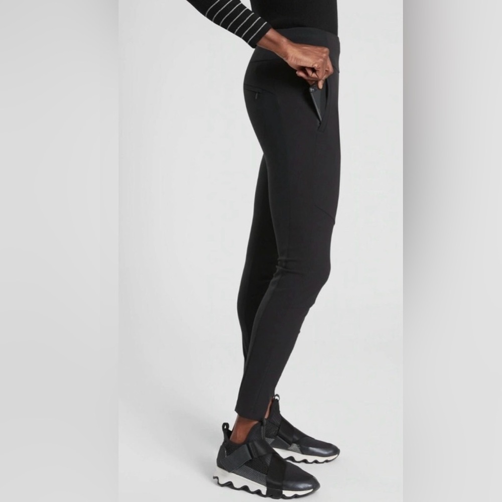 athleta headlands hybrid trek tight black size 8 work career hiking outdoor